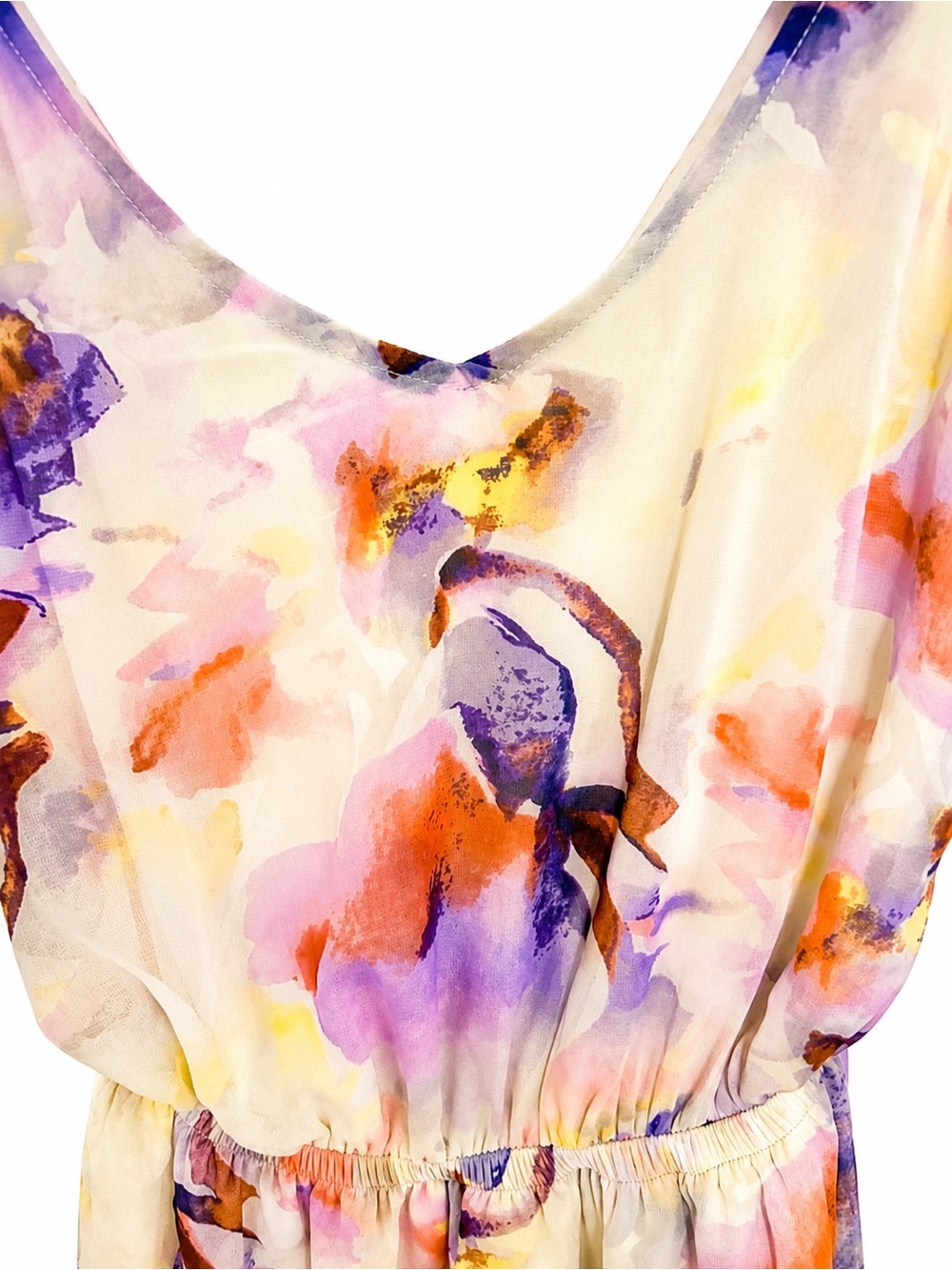 Show Me Your Mumu Floral Maxi Dress Boho Wedding Guest Flowy Watercolor NWT M - Picture 6 of 9